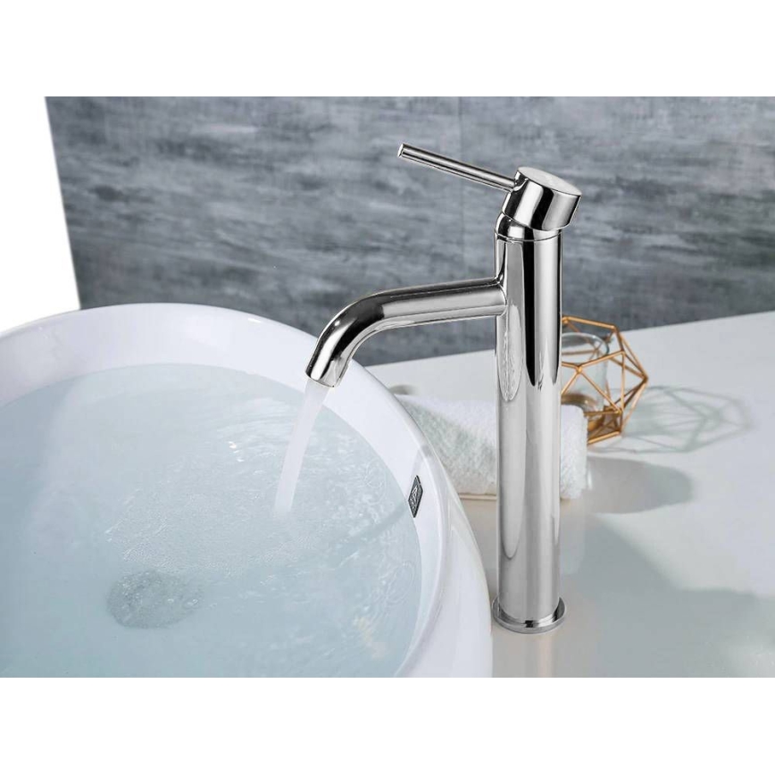 REA-B4104 - Miscelatore per lavabo LUNGO 28 cm, cromo lucido