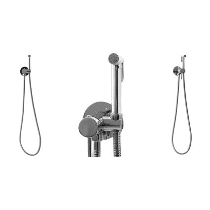 REA-B4106 - Miscelatore per bidet con doccetta per installazione incassata LUNGO cromato lucido
