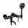 REA-B4240 - Set per vasca CLIF nero opaco