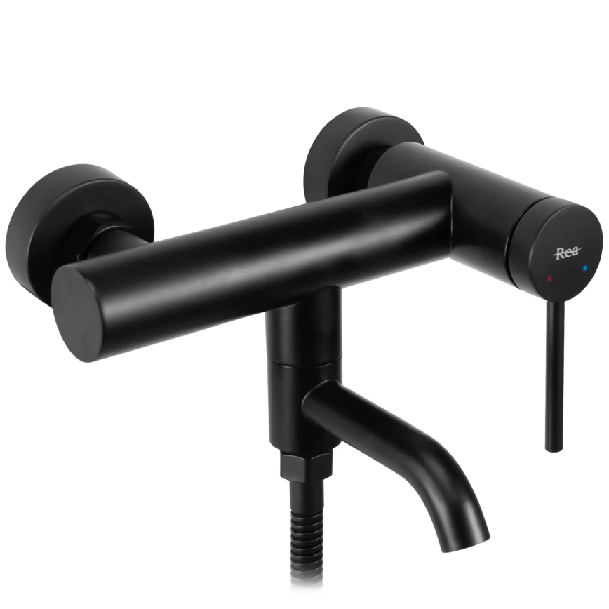 REA-B4240 - Set per vasca CLIF nero opaco