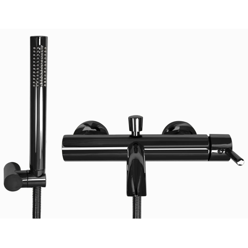 REA-B4422 - Set per vasca LUNGO nero lucido