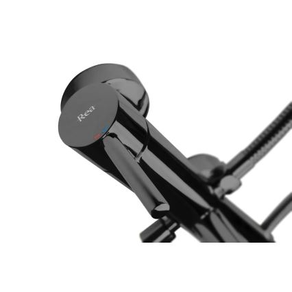 REA-B4422 - Set per vasca LUNGO nero lucido