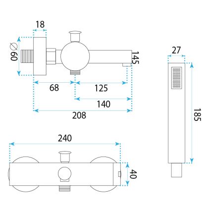 REA-B4524 - Set per vasca PIXEL oro