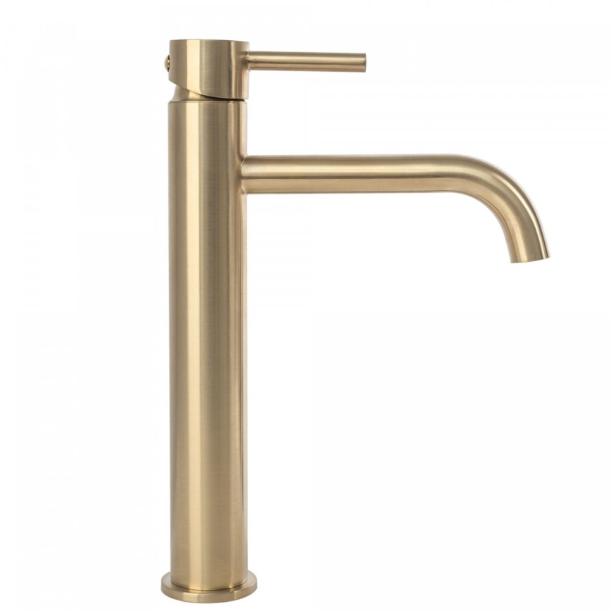 REA-B4526 - Miscelatore per lavabo LUNGO 28 cm, oro spazzolato