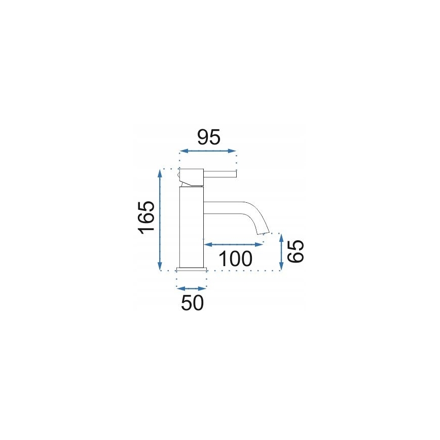 REA-B4527 - Miscelatore per lavabo LUNGO 16,5 cm, oro spazzolato