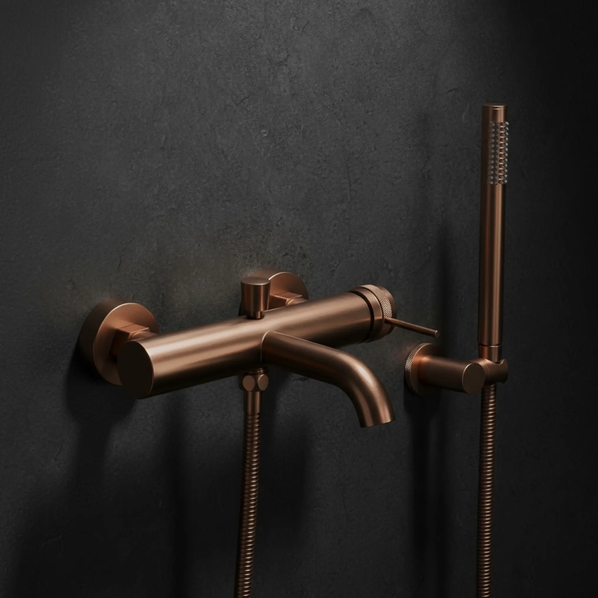 REA-B4567 - Set per vasca da bagno LUNGO in rame spazzolato