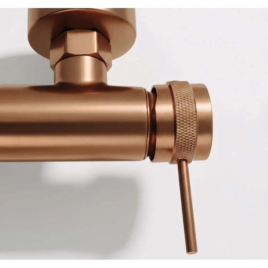 REA-B4567 - Set per vasca da bagno LUNGO in rame spazzolato