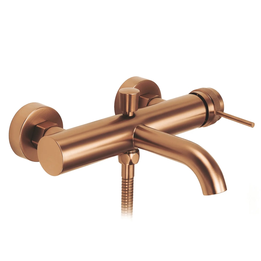 REA-B4567 - Set per vasca da bagno LUNGO in rame spazzolato
