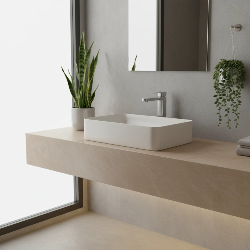 REA-B4588 - Miscelatore per lavabo ARLO 30 cm nichel