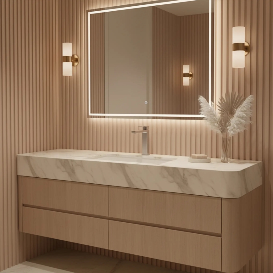 REA-B4588 - Miscelatore per lavabo ARLO 30 cm nichel