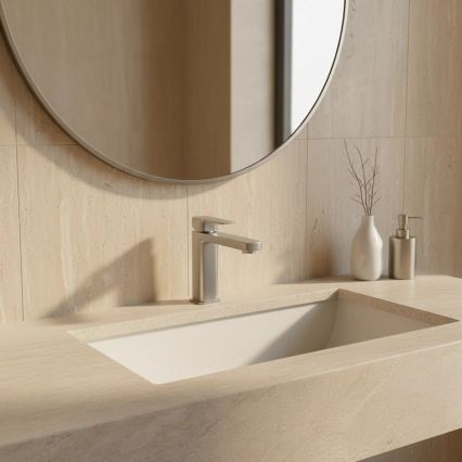 REA-B4589 - Miscelatore per lavabo ARLO 17 cm nichel