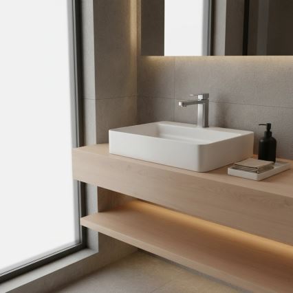 REA-B4589 - Miscelatore per lavabo ARLO 17 cm nichel