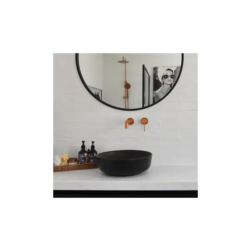 REA-B4600 - Miscelatore da lavabo per installazione ad incasso LUNGO, finitura rame spazzolato