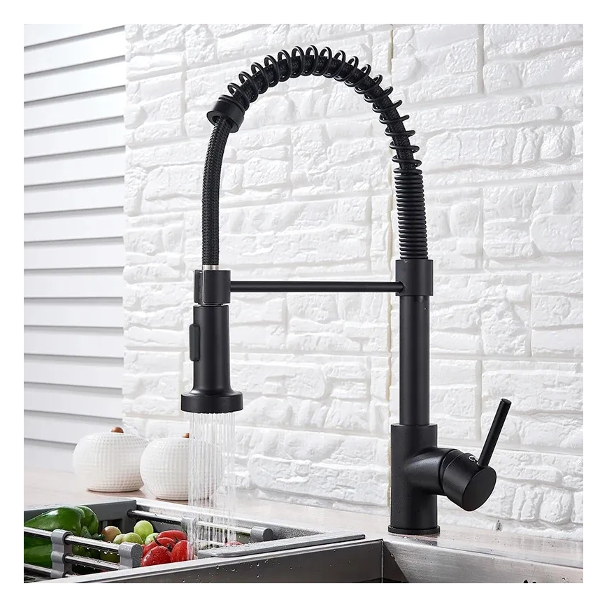 REA-B4820 - Miscelatore da cucina con doccetta estraibile COLIN 42,5 cm nero