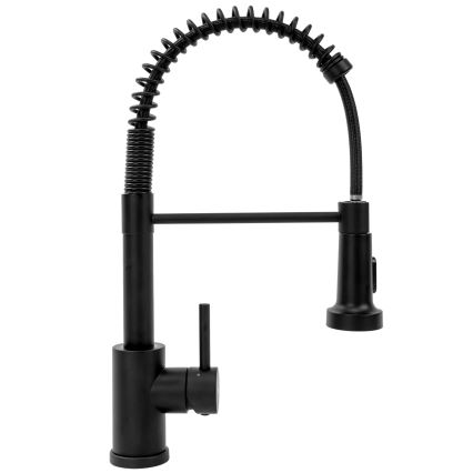 REA-B4820 - Miscelatore da cucina con doccetta estraibile COLIN 42,5 cm nero