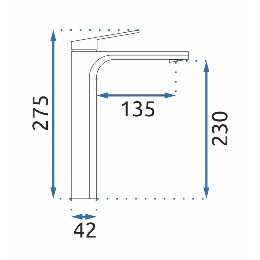 REA-B4895 - Miscelatore per lavabo MARCO 27,5 cm oro spazzolato