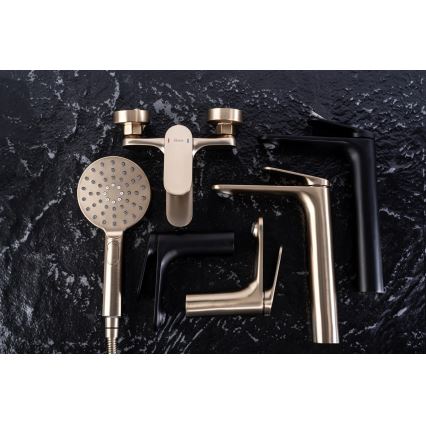 REA-B4896 - Miscelatore per lavabo MARCO 27,5 cm nero
