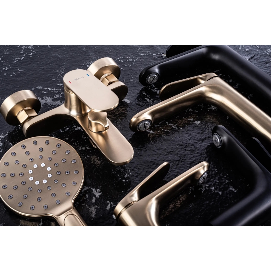 REA-B4896 - Miscelatore per lavabo MARCO 27,5 cm nero