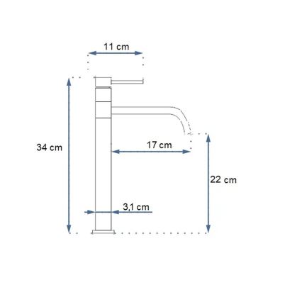 REA-B5002 - Miscelatore per lavabo LUGANO 34 cm, finitura oro