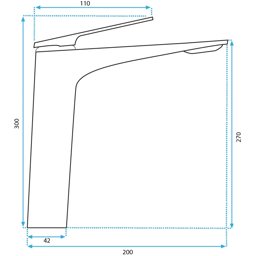 REA-B5060 - Miscelatore per lavabo AVALON 30 cm cromo lucido