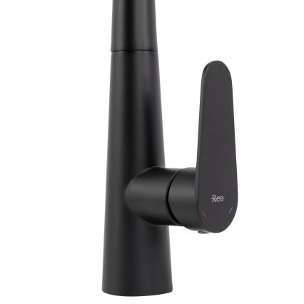 REA-B5313 - Miscelatore da cucina ROSS 43 cm con doccetta estraibile, nero