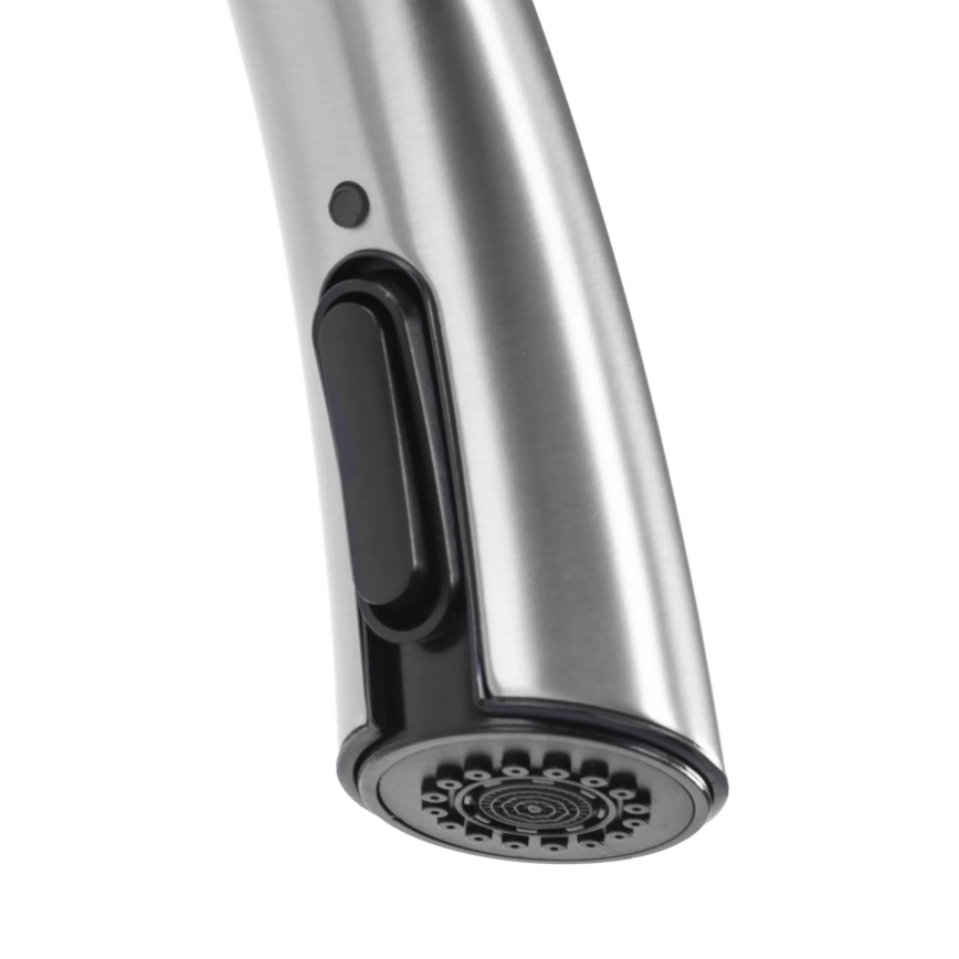 REA-B5314 - Miscelatore per lavello con doccetta estraibile ROSS 43 cm, finitura nichel