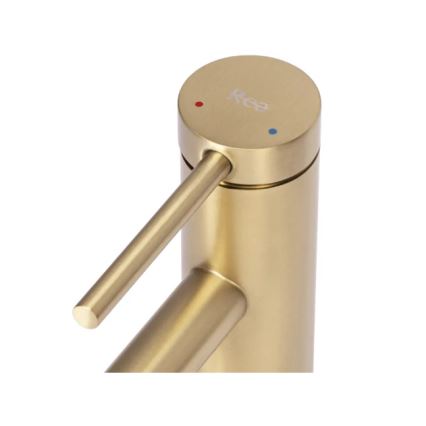 REA-B5316 - Miscelatore per lavabo FOSS 20,5 cm, oro spazzolato
