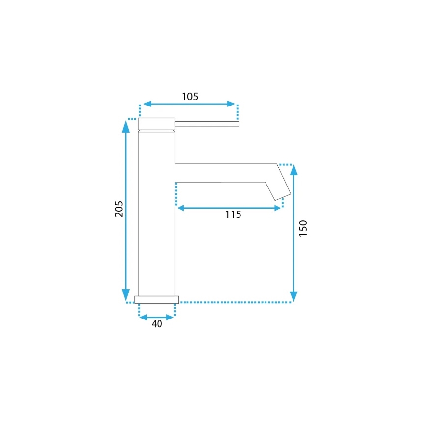 REA-B5316 - Miscelatore per lavabo FOSS 20,5 cm, oro spazzolato