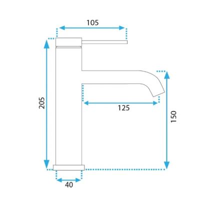 REA-B5323 - Miscelatore per lavabo CLIF 20,5 cm, finitura oro spazzolata