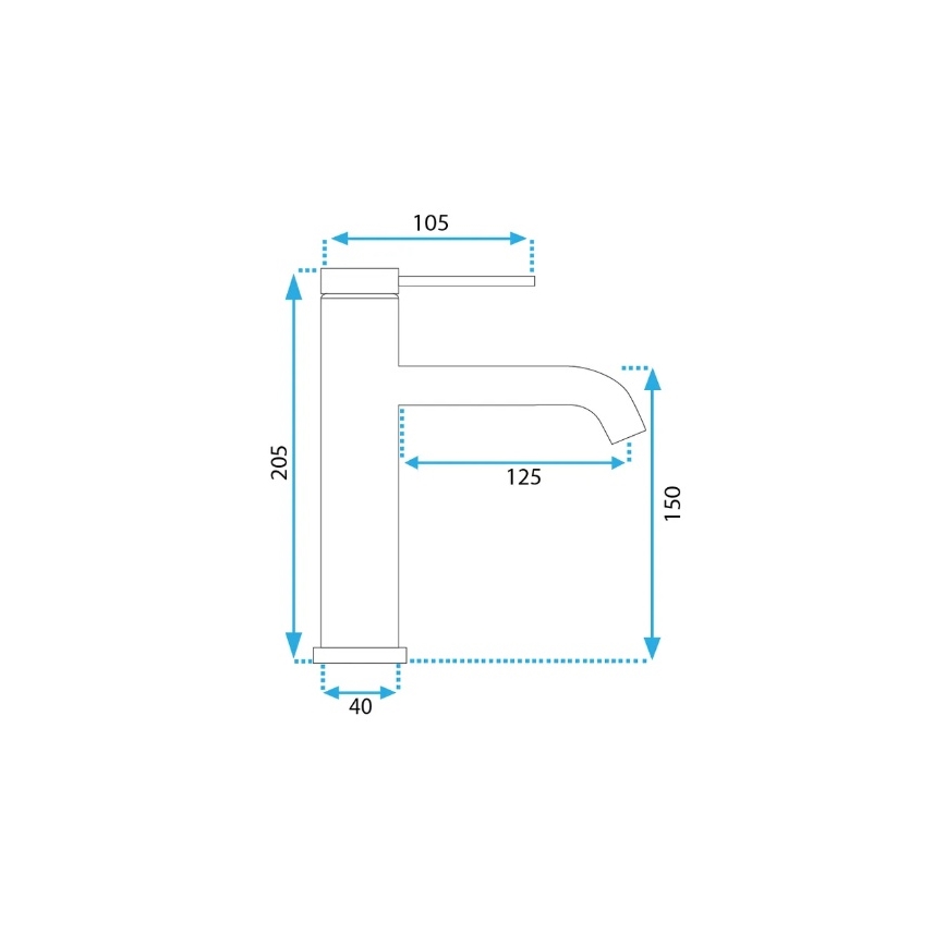 REA-B5323 - Miscelatore per lavabo CLIF 20,5 cm, finitura oro spazzolata