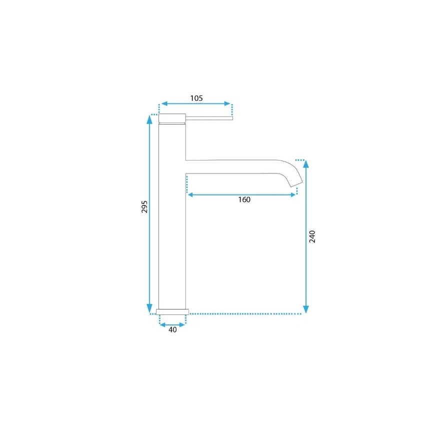 REA-B5330 - Miscelatore per lavabo CLIF 29,5 cm nichel