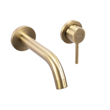 REA-B5334 - Miscelatore per lavabo ad incasso OWEN, finitura oro spazzolato