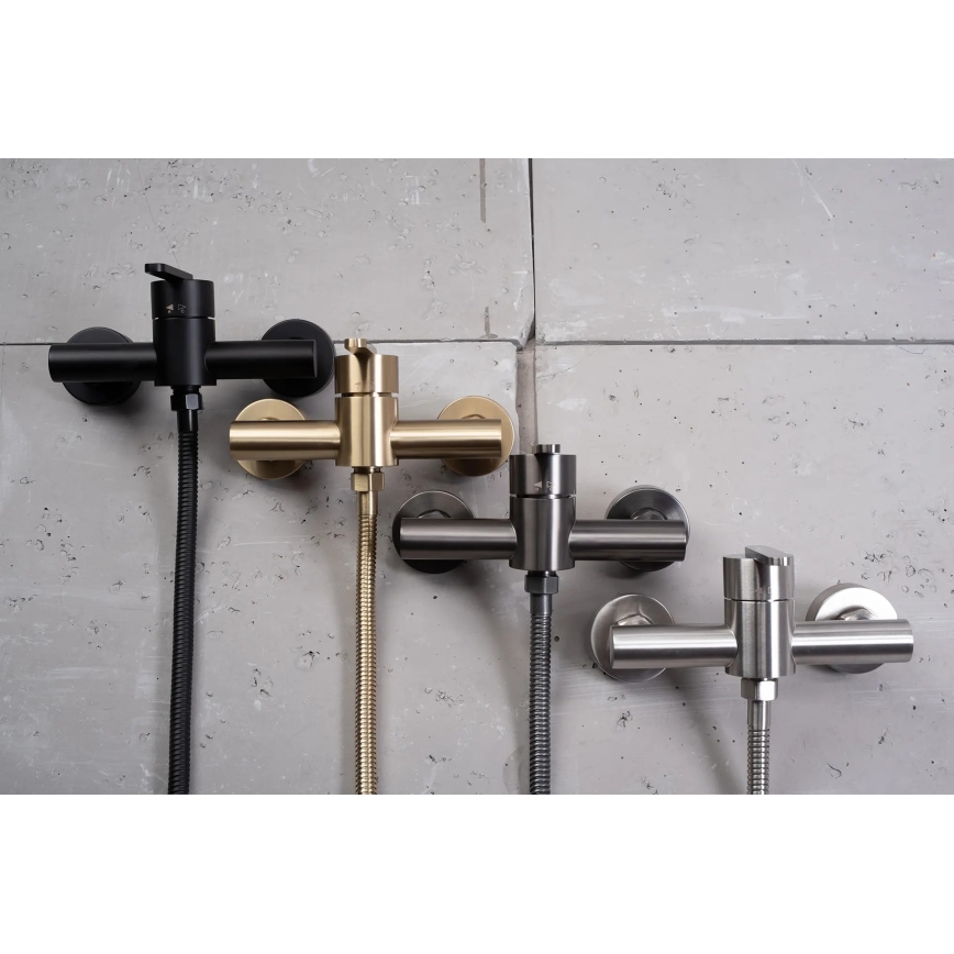 REA-B5501 - Set doccia con miscelatore ONTARIO oro spazzolato
