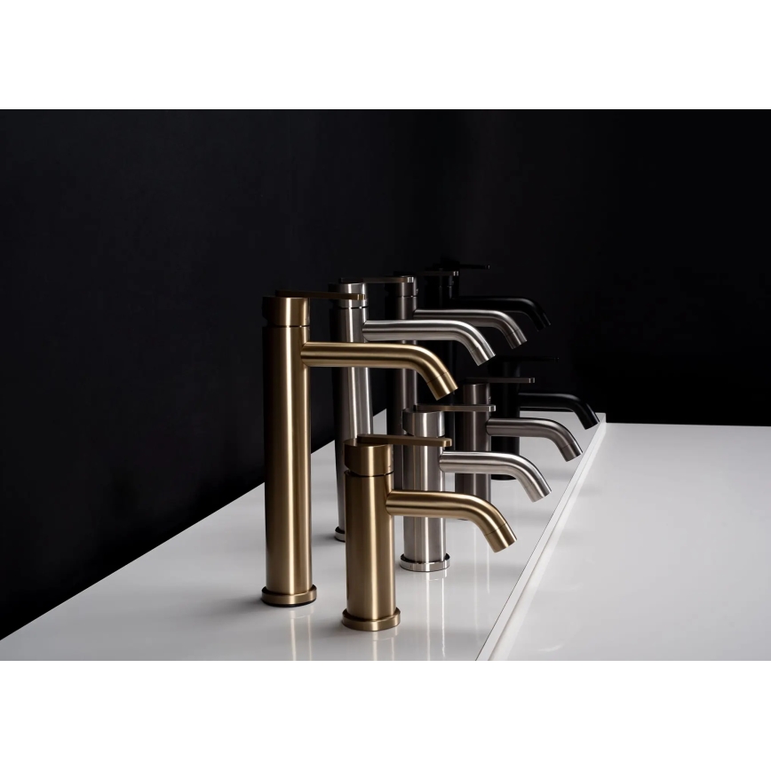 REA-B5509 - Miscelatore per lavabo ONTARIO 30 cm, finitura oro spazzolata