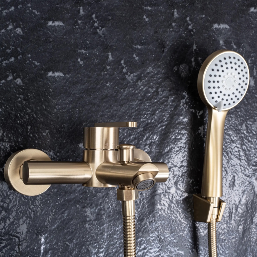 REA-B5513 - Set per vasca da bagno con miscelatore ONTARIO in oro spazzolato