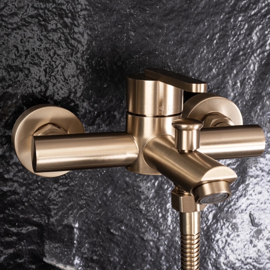 REA-B5513 - Set per vasca da bagno con miscelatore ONTARIO in oro spazzolato