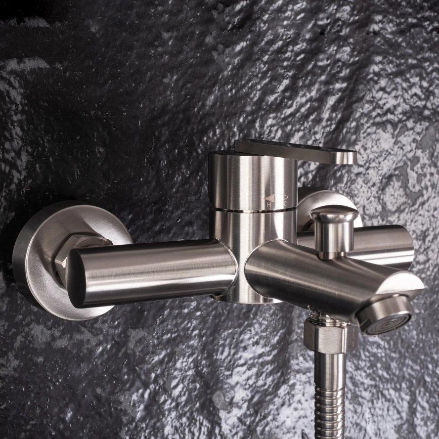 REA-B5514 - Set per vasca ONTARIO in acciaio spazzolato