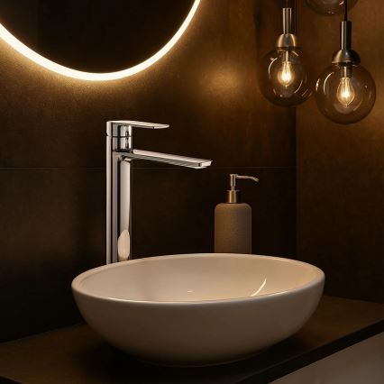 REA-B6203 - Miscelatore per lavabo STORM 29,5 cm cromo lucido