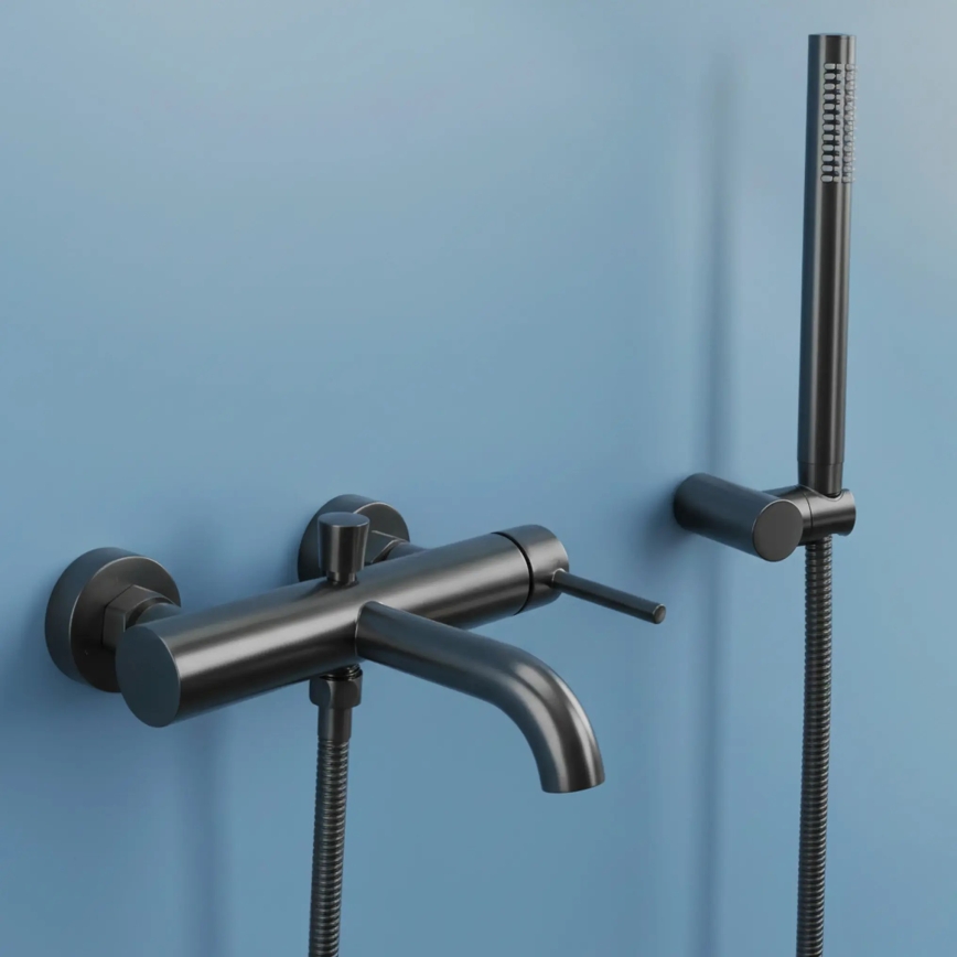 REA-B6384 - Set per vasca LUNGO titanio
