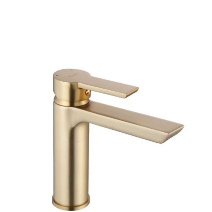 REA-B6410 - Miscelatore per lavabo ARGUS 16 cm, finitura oro spazzolata