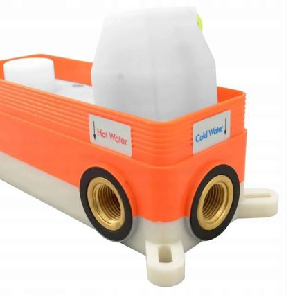 REA-B6440 - Kit per vasca con miscelatore incassato LUNGO bianco opaco
