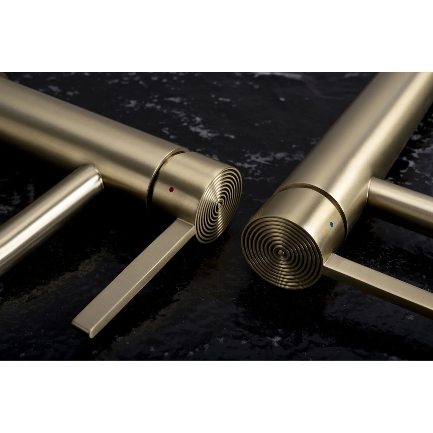 REA-B6444 - Miscelatore per lavabo FOSTER 18,2 cm, dorato