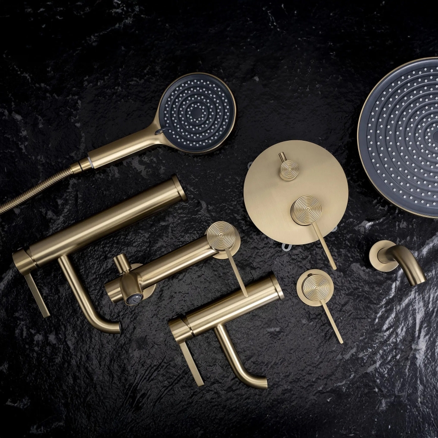 REA-B6444 - Miscelatore per lavabo FOSTER 18,2 cm, dorato