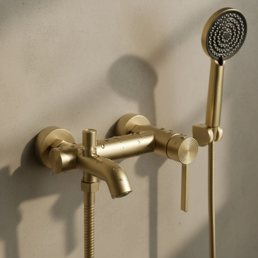 REA-B6445 - Set per vasca FOSTER in oro spazzolato