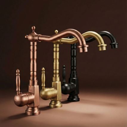 REA-B6528 - Miscelatore per lavabo BONA 28,5 cm in rame spazzolato