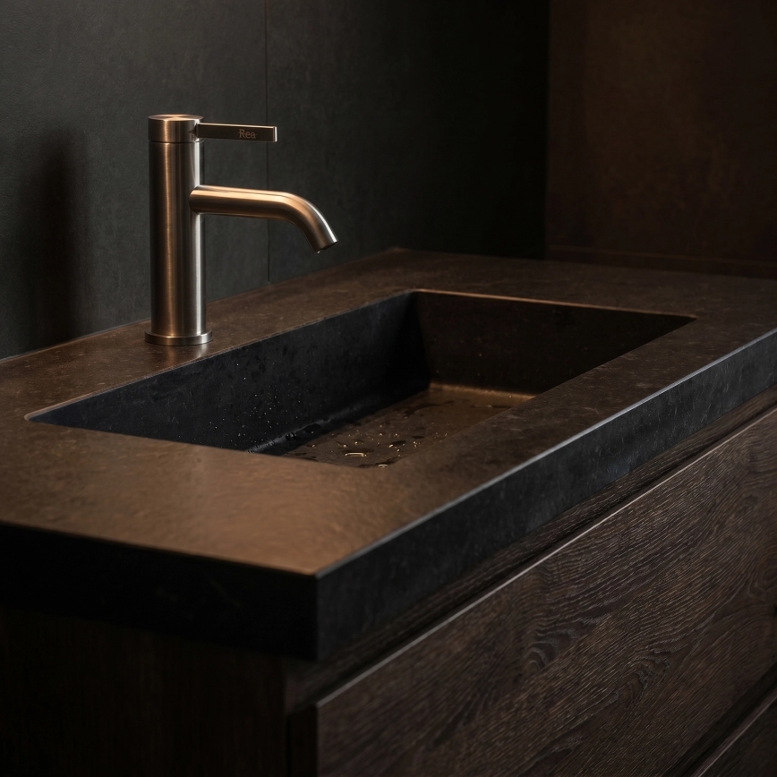 REA-B6530 - Miscelatore per lavabo RIVO 16,5 cm nichel