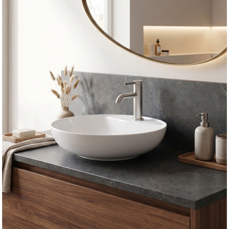 REA-B6530 - Miscelatore per lavabo RIVO 16,5 cm nichel