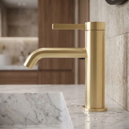 REA-B6533 - Miscelatore per lavabo RIVO 16,5 cm oro spazzolato