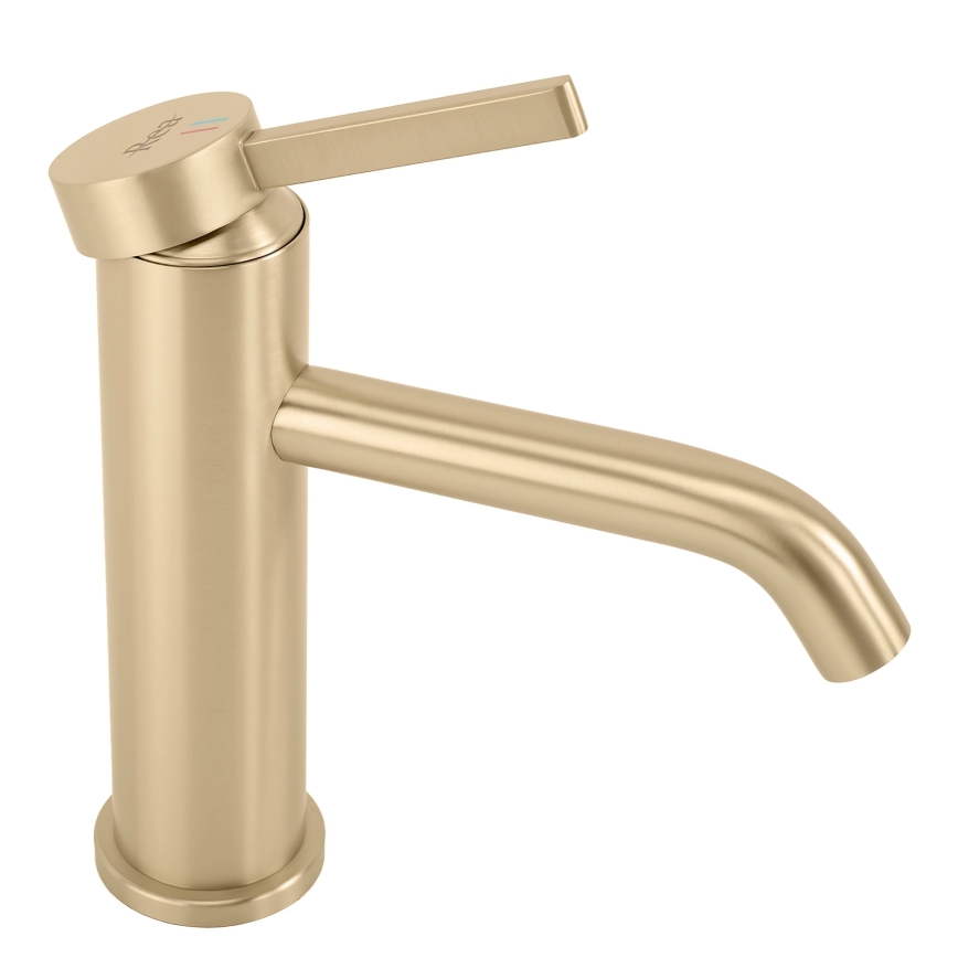 REA-B6533 - Miscelatore per lavabo RIVO 16,5 cm oro spazzolato