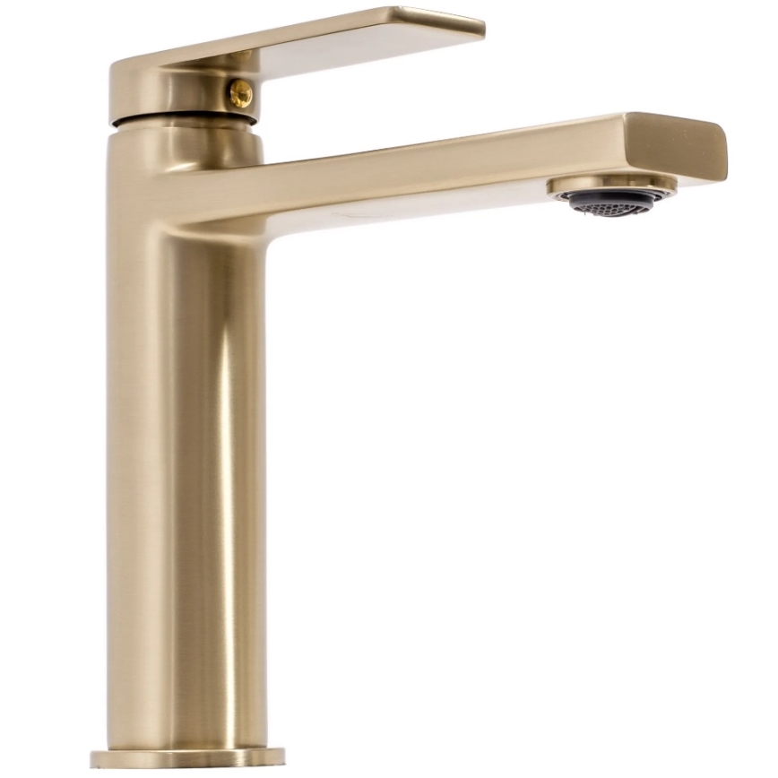 REA-B6555 - Miscelatore per lavabo VERSO 16,5 cm oro spazzolato